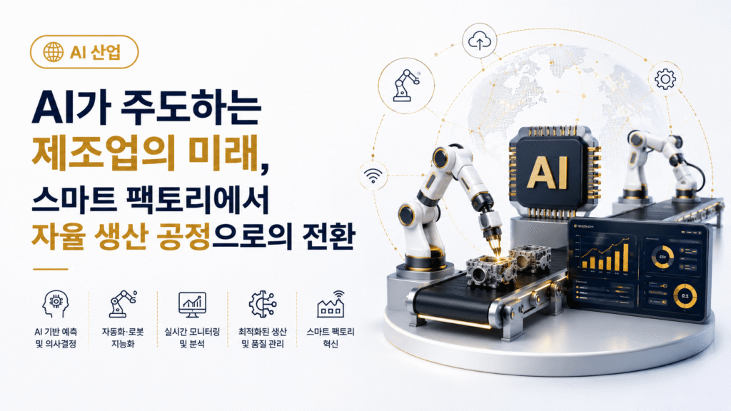 AI가 주도하는 제조업의 미래, 스마트 팩토리에서 자율 생산 공정으로의 전환