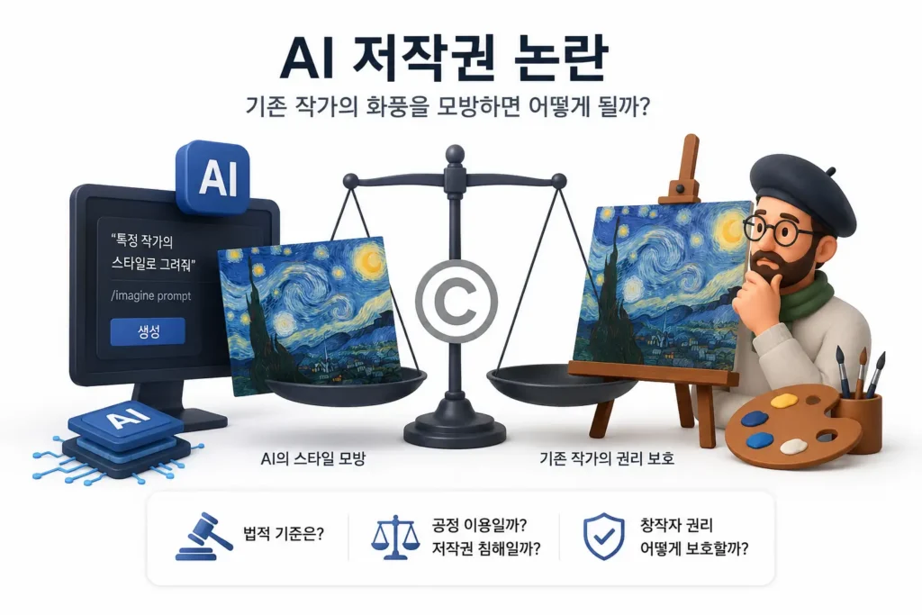 AI저작권 놀란, 기존 작가의 화풍을 모방하면 어떻게 될까?